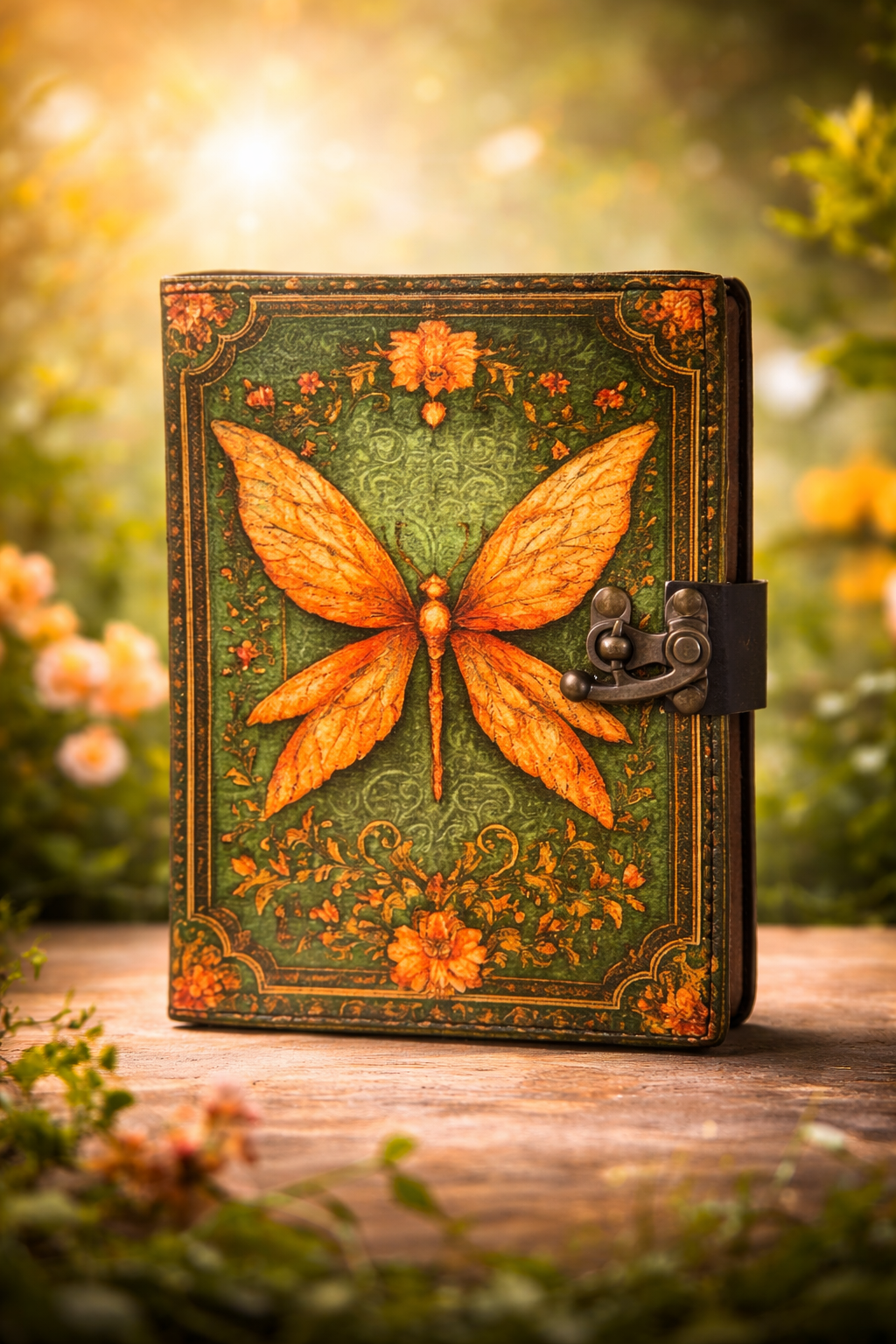 Butterfly Leather Deckle Journal