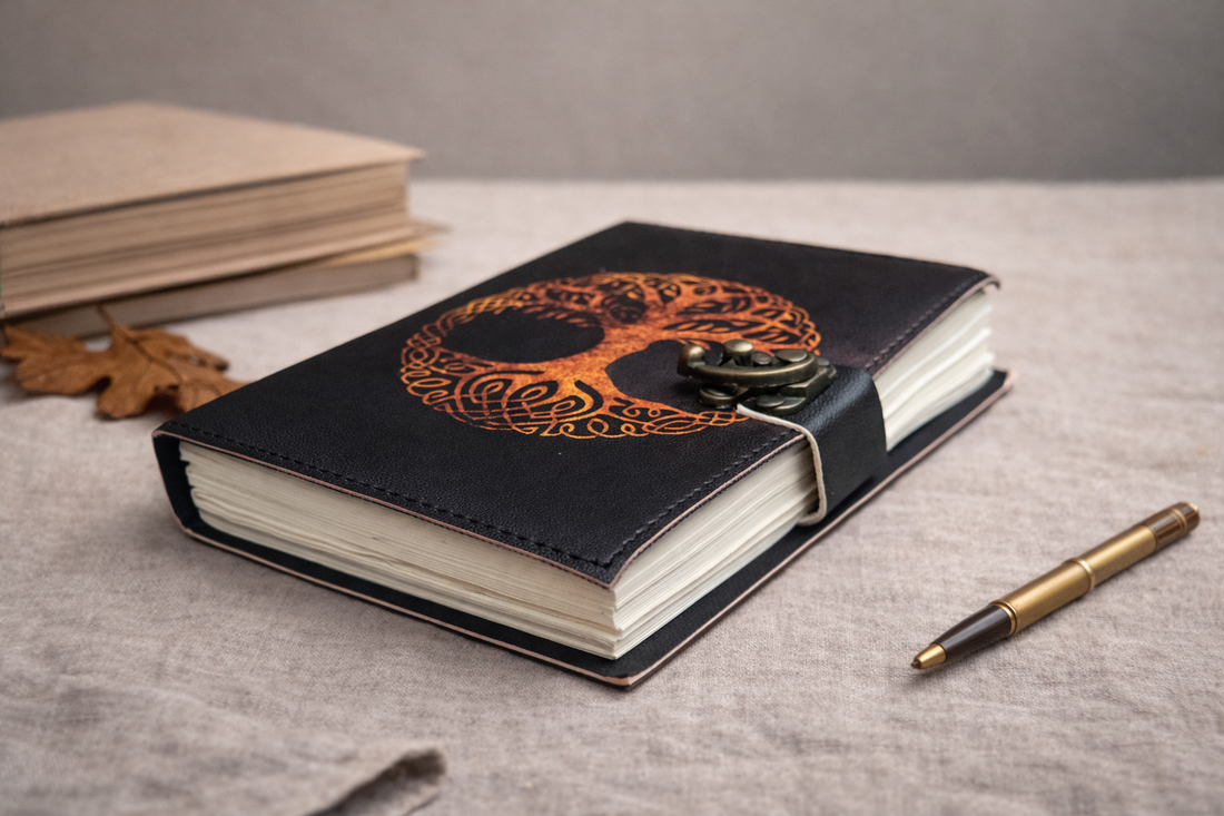 Druid Celtic Tree Of Life Leather Journal