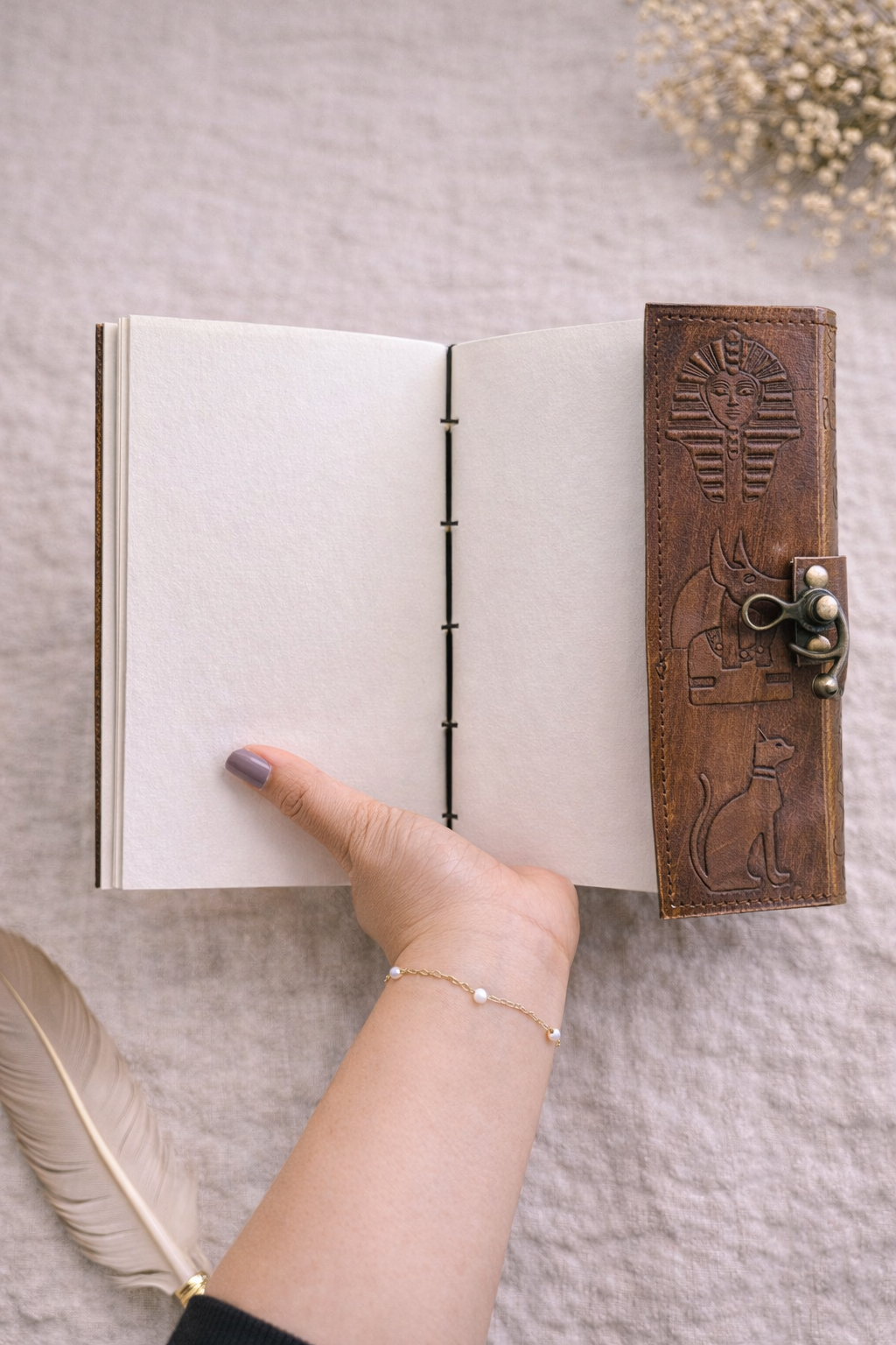 Ancient Egyptian King Pharaoh Leather Journal