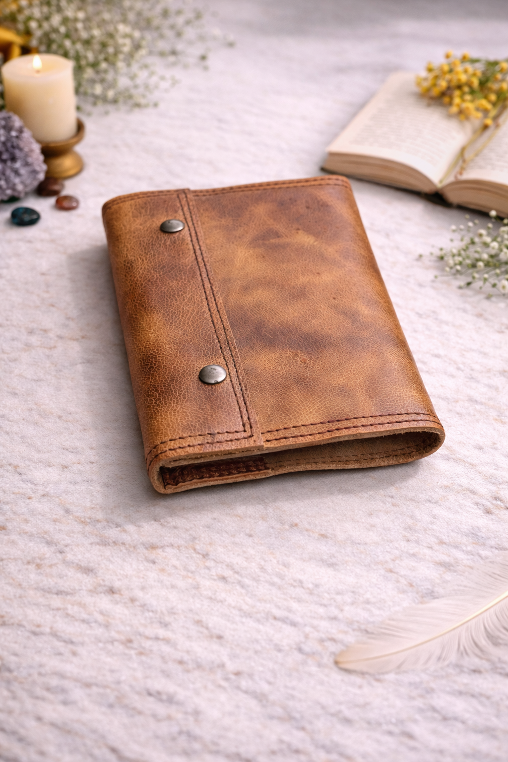 Handmade Leather Refillable Journal 7x5