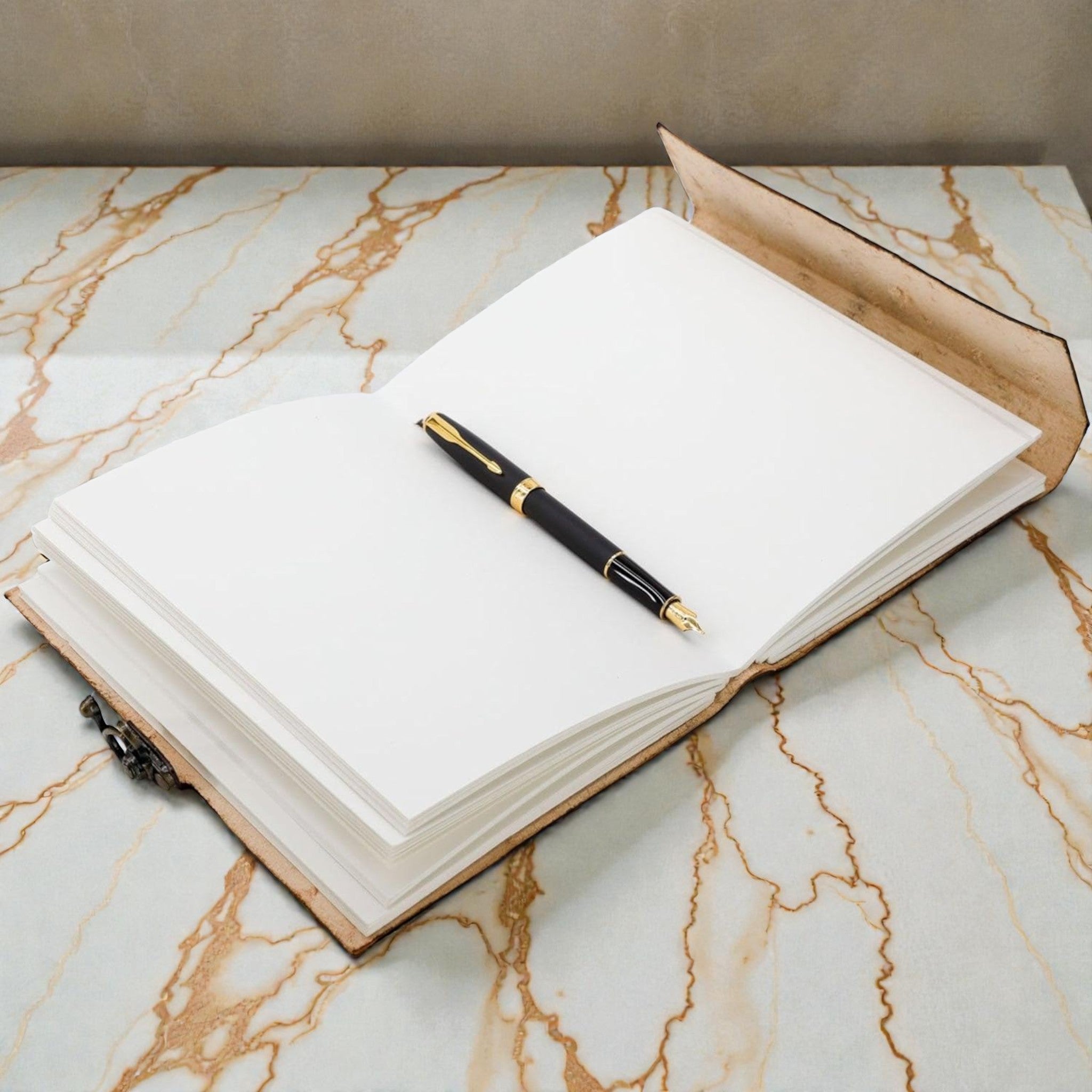 Handmade Leather Double Dragon Journal