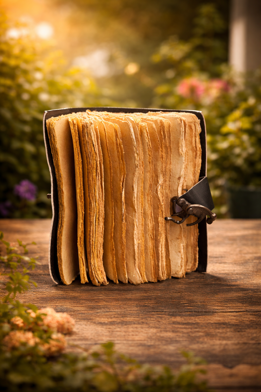 Butterfly Leather Deckle Journal