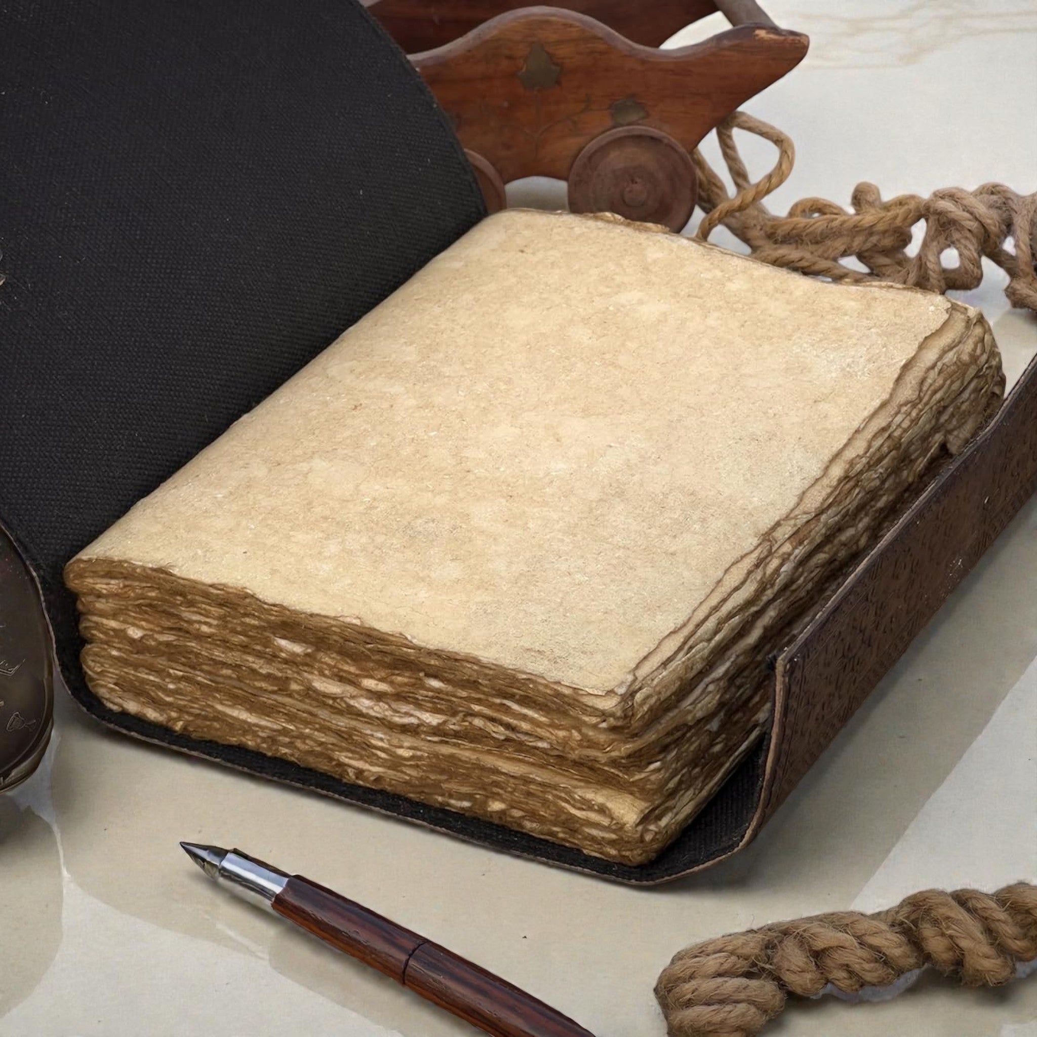Sun & Moon Leather Journal – 7×5 Inch