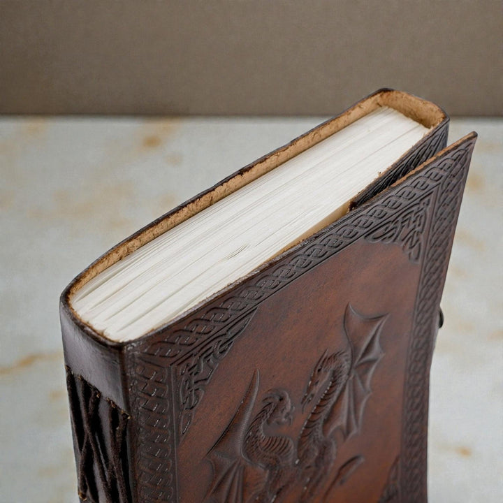 Handmade Leather Double Dragon Journal