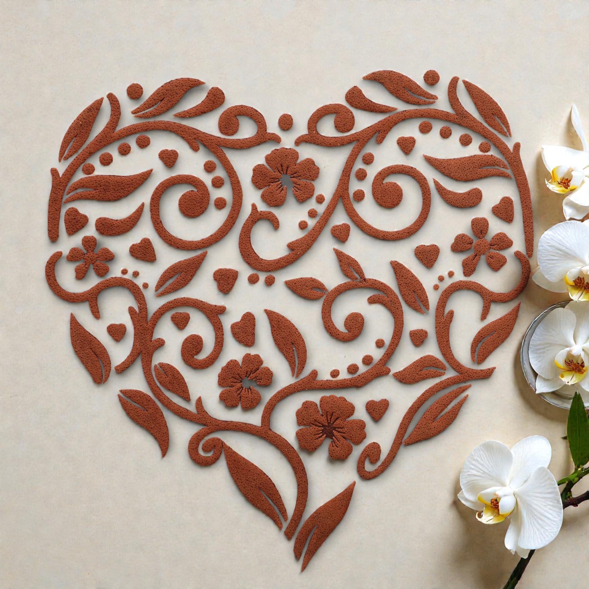 Heart Deckle Leather Journal