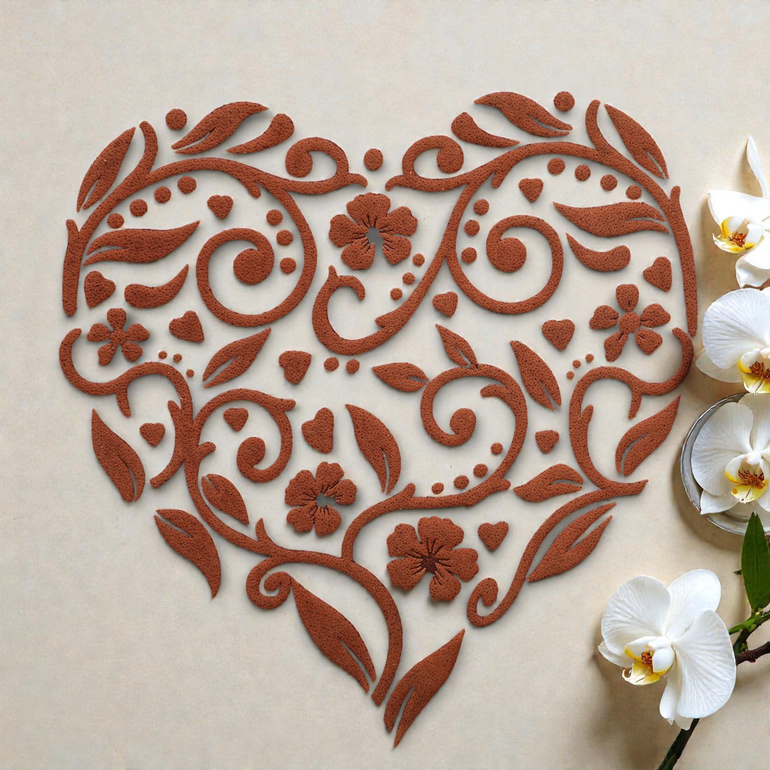 Heart Deckle Leather Journal