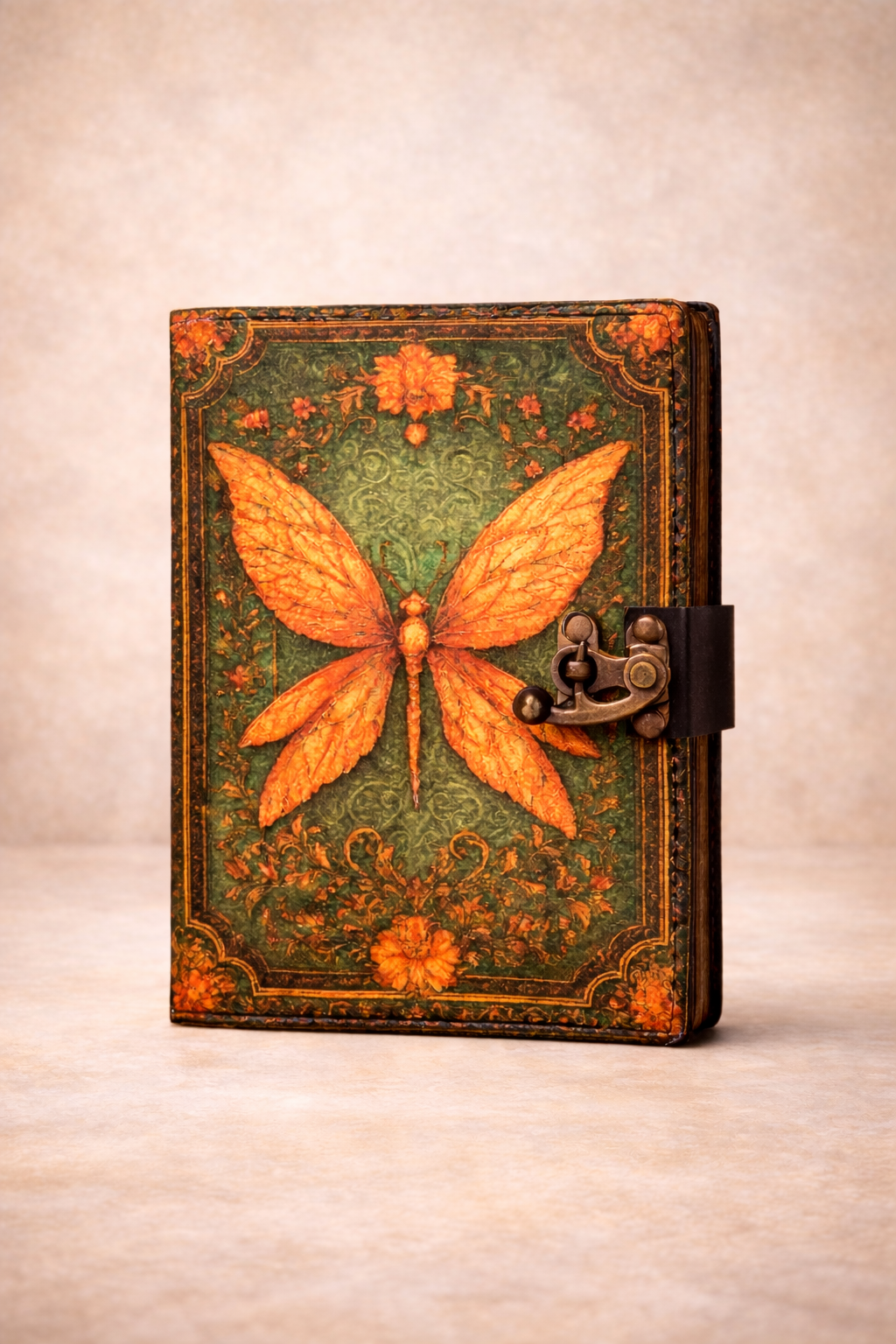 Butterfly Leather Deckle Journal
