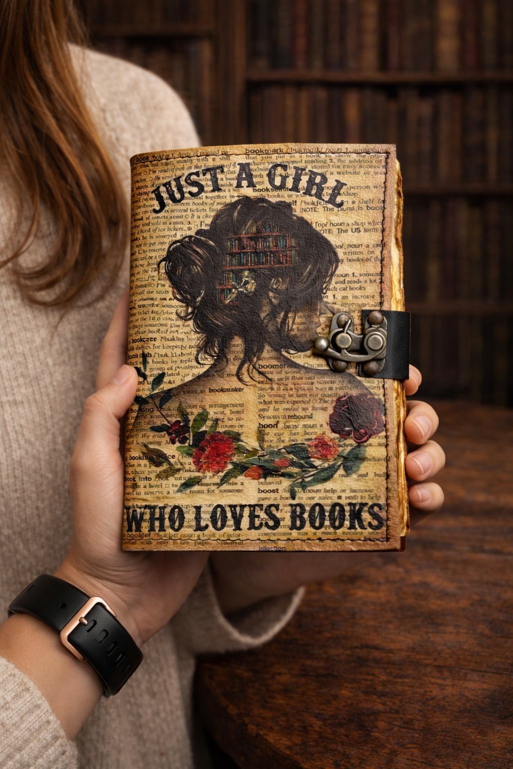 Just a Girl Deckle Writing Journal