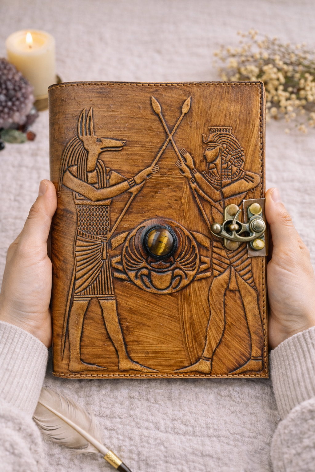 Ancient Egyptian King Pharaoh Leather Journal