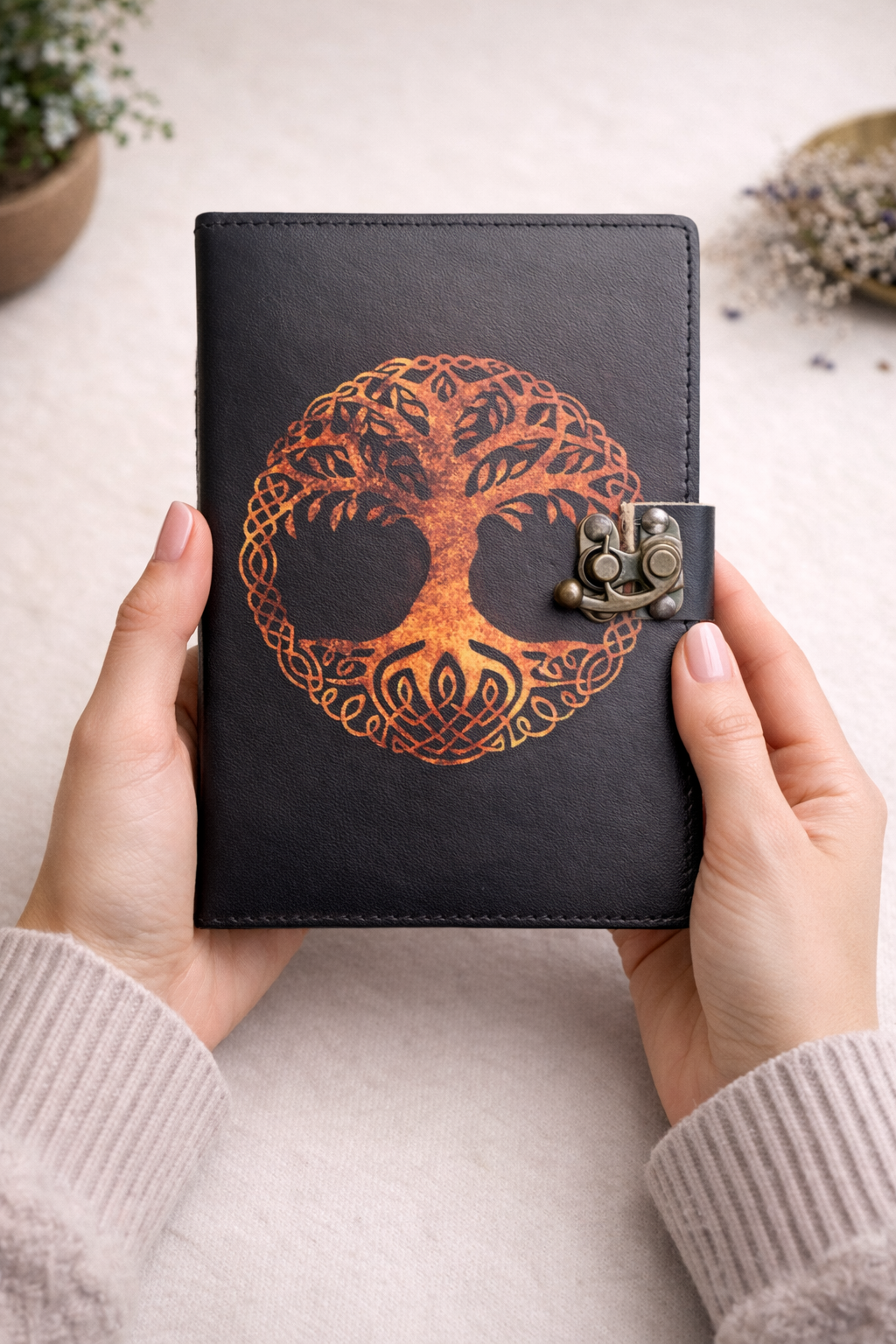 Druid Celtic Tree Of Life Leather Journal