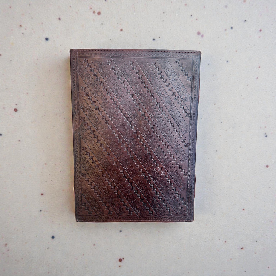 Chakra Leather Stone Journal A4 Size