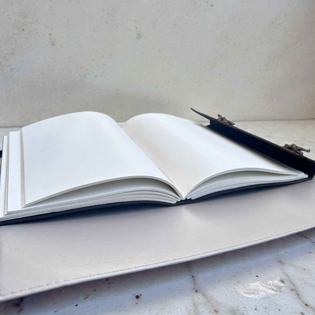 Chakra Leather Stone Journal A4 Size