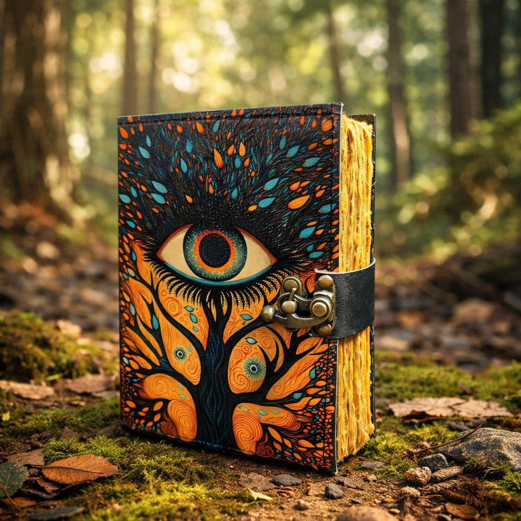 Eye Embossed Tree Of life Deckle Journal