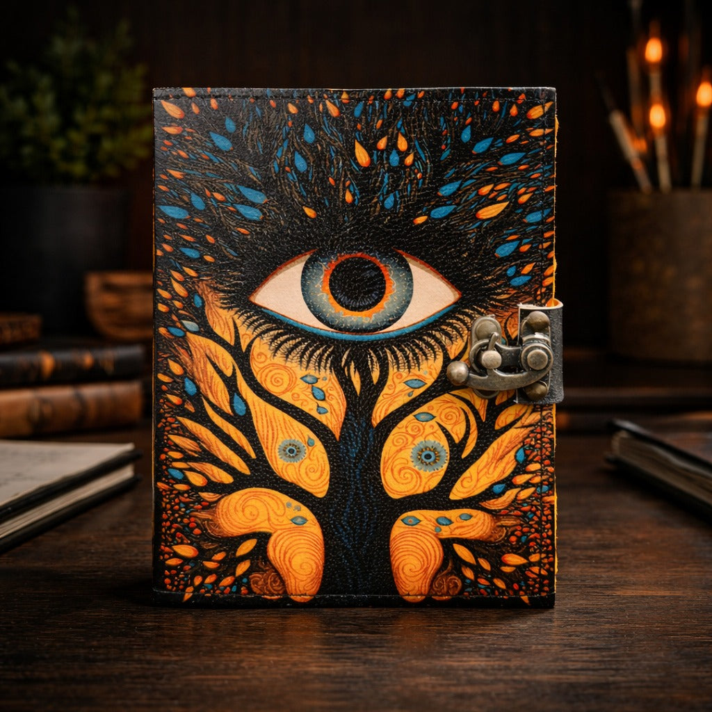 Eye Embossed Tree Of life Deckle Journal