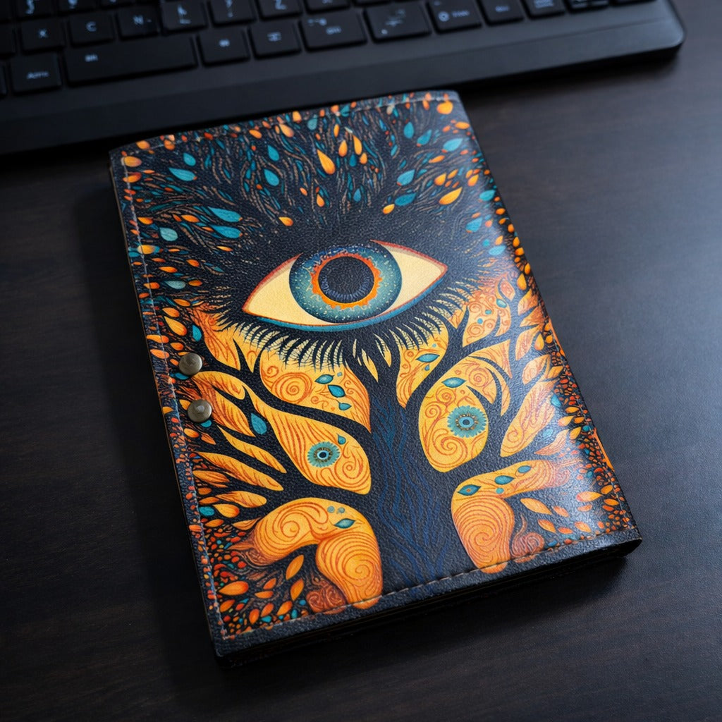 Eye Embossed Tree Of life Deckle Journal