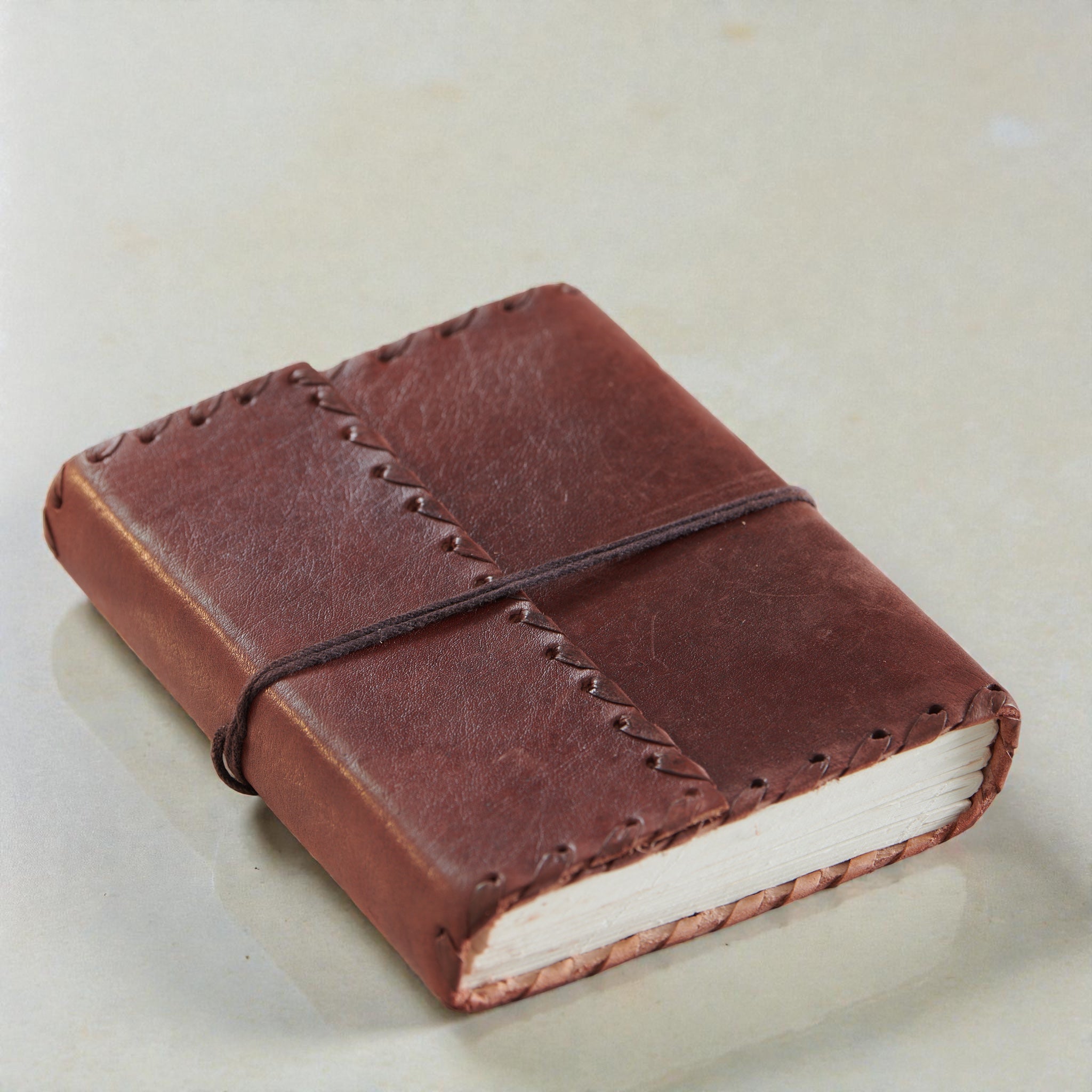 Vintage Brown Leather Journal – Handmade