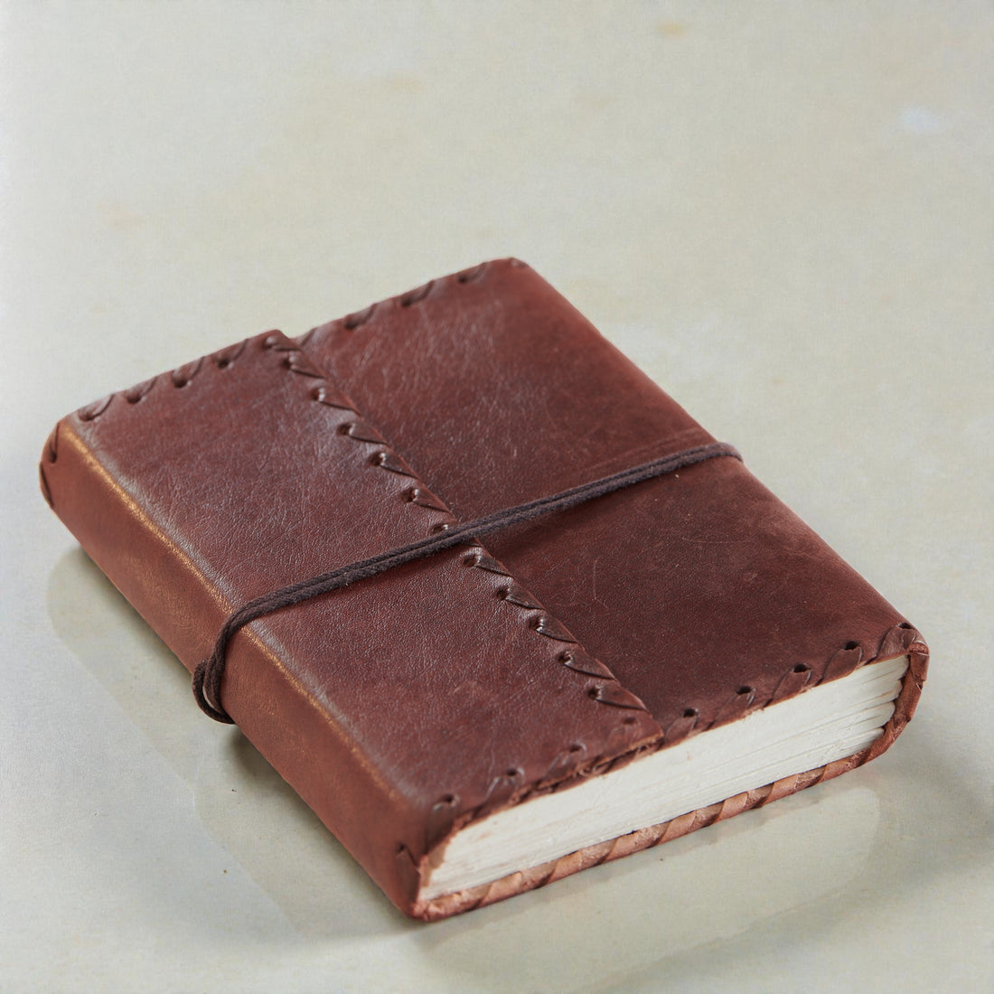 Vintage Brown Leather Journal – Handmade