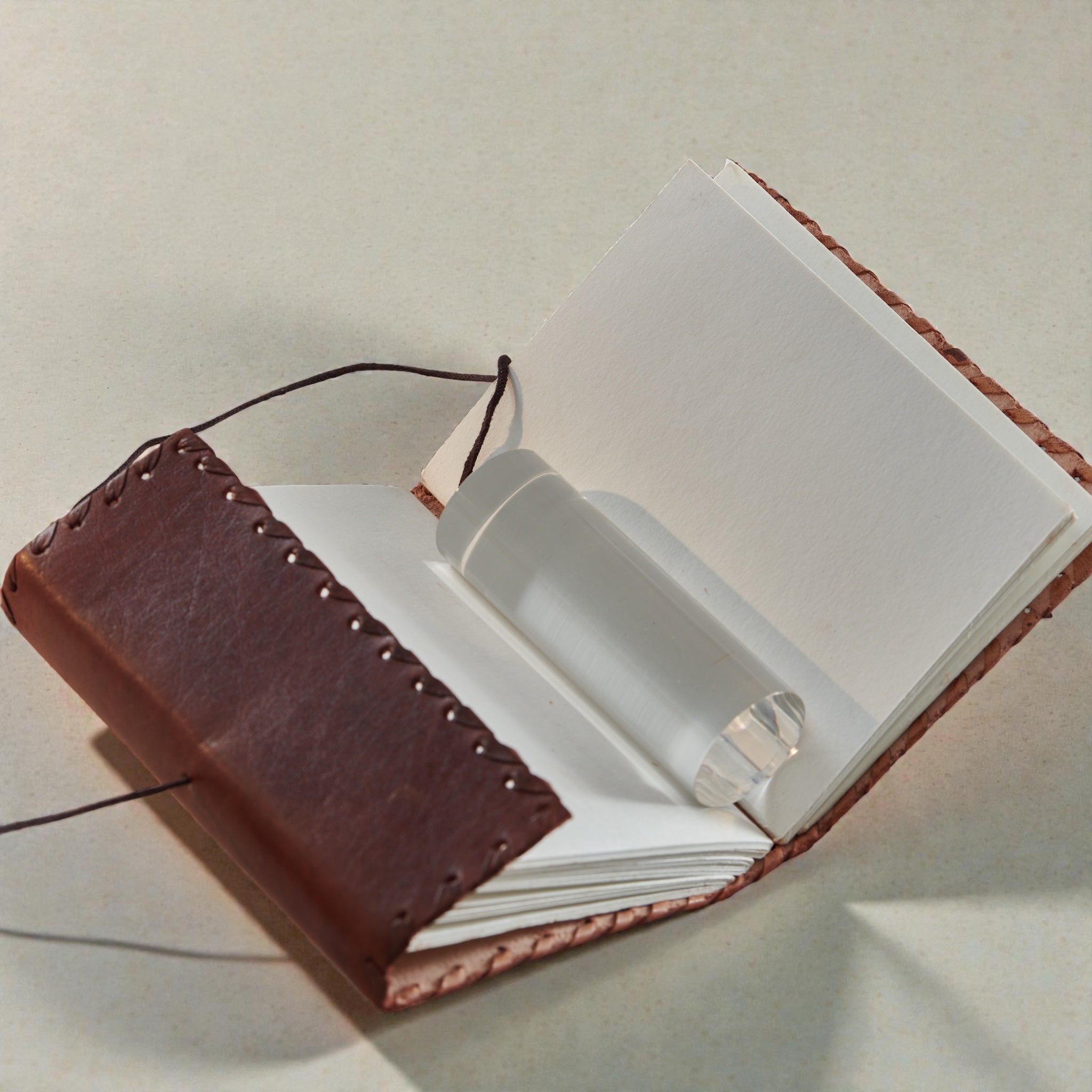 Vintage Brown Leather Journal – Handmade