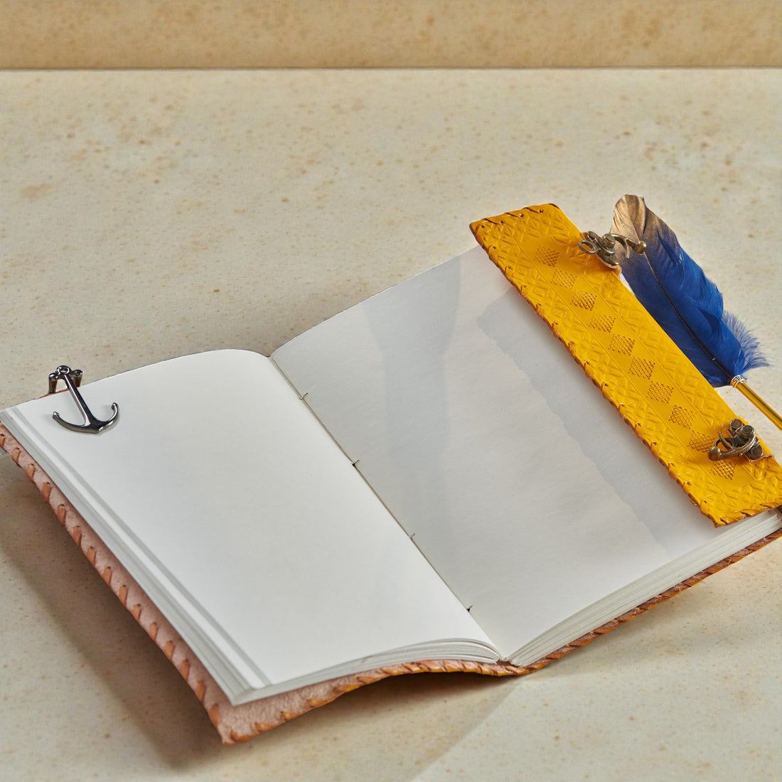 Yellow Chakra Leather Journal