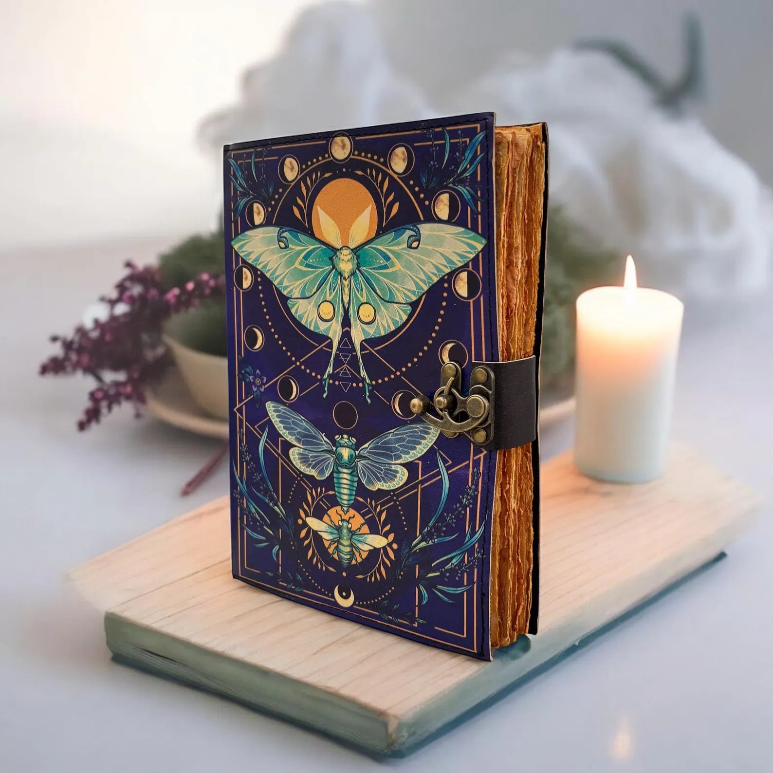 Butterfly Deckle Writing Leather Journal