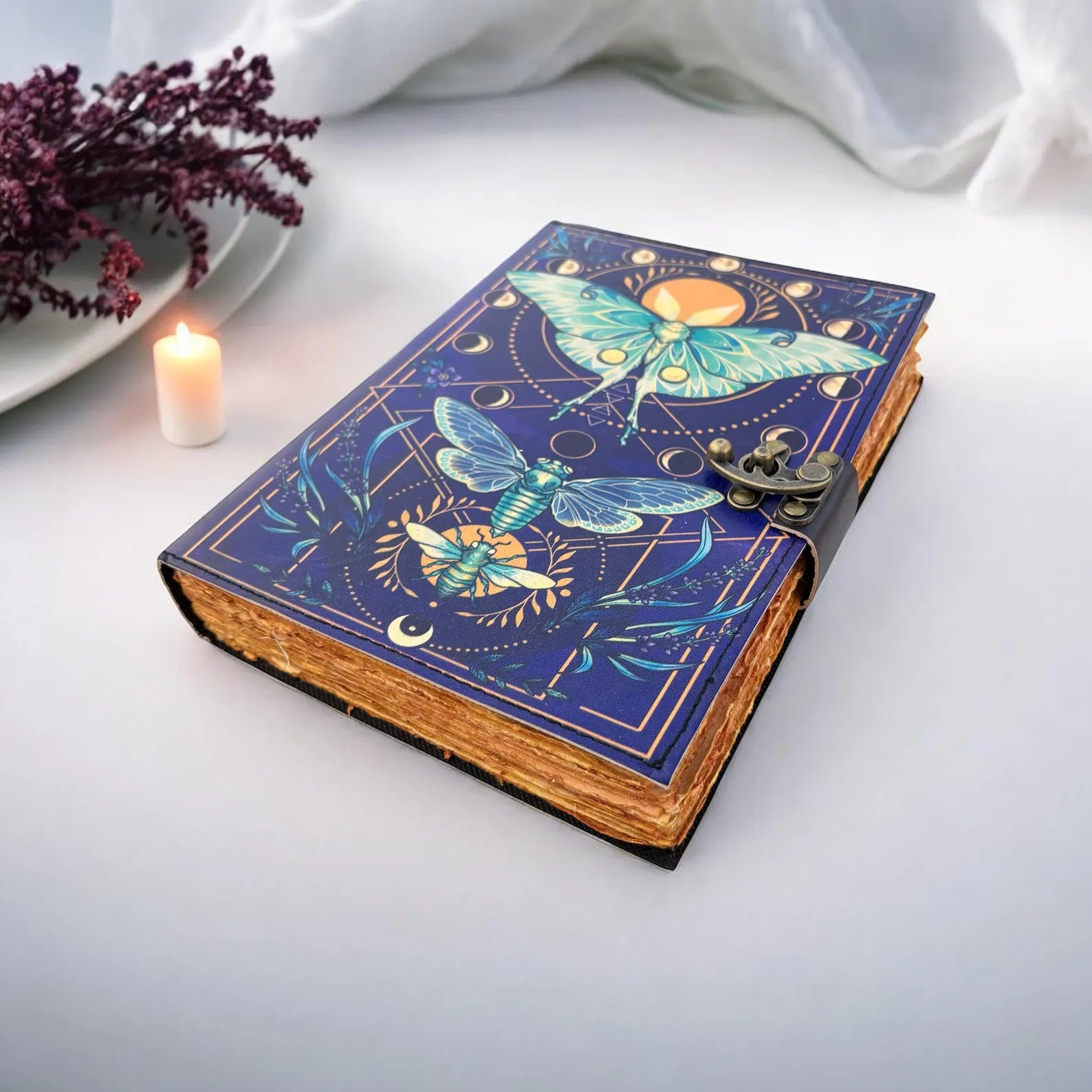 Butterfly Deckle Writing Leather Journal