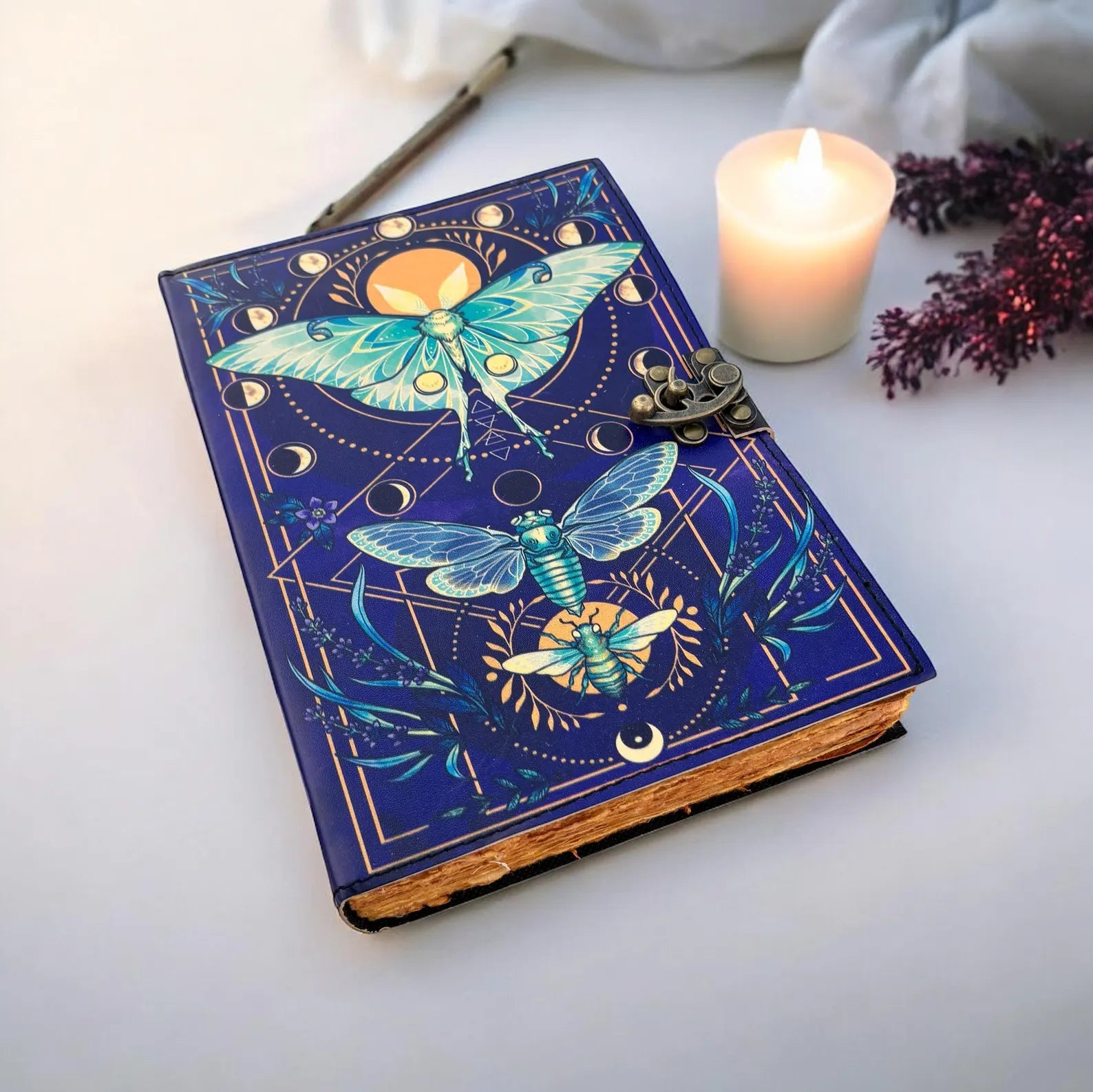 Butterfly Deckle Writing Leather Journal