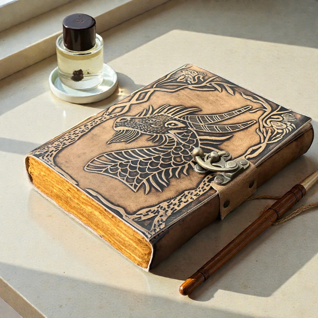 Dragon Leather Deckle Journal