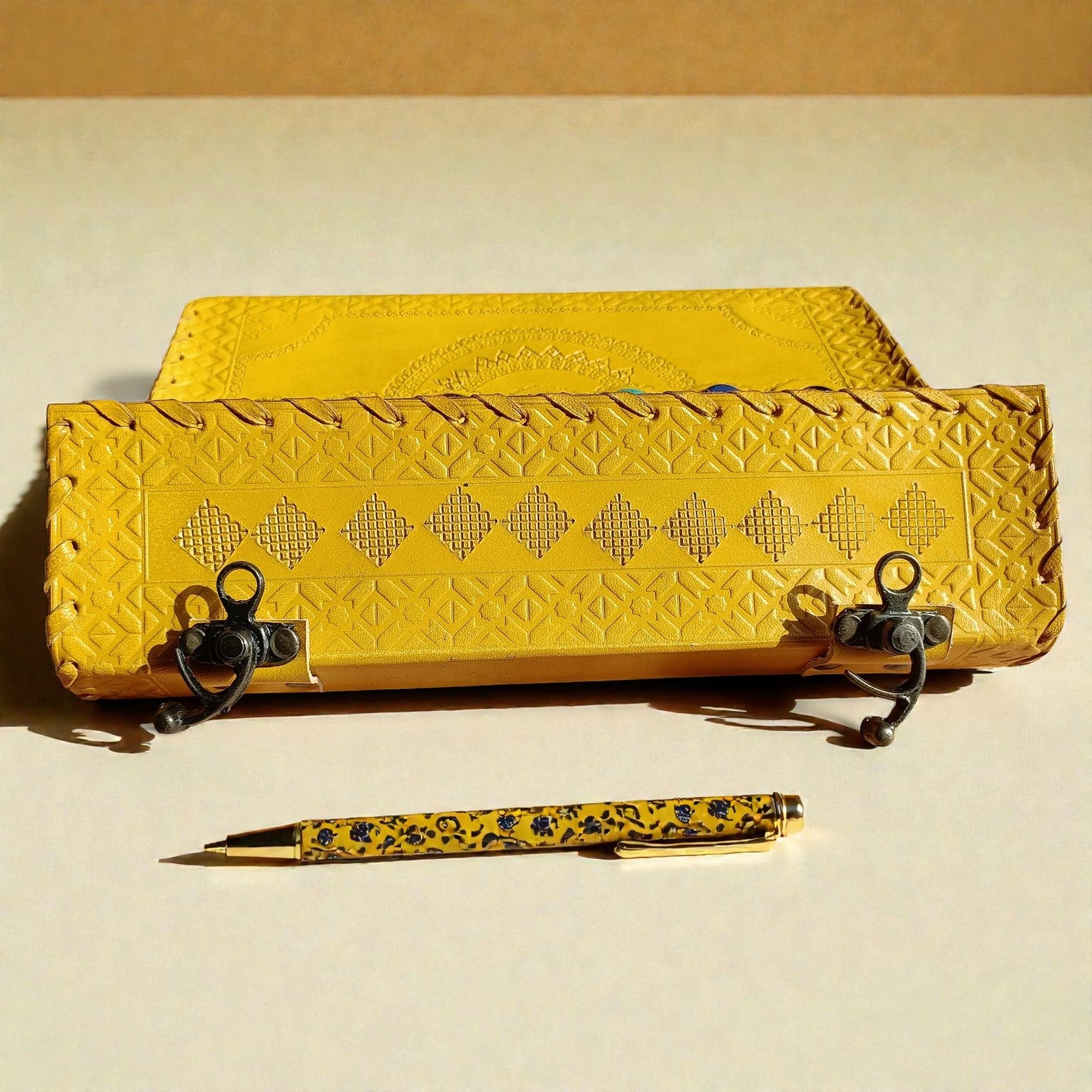 Yellow Chakra Leather Journal