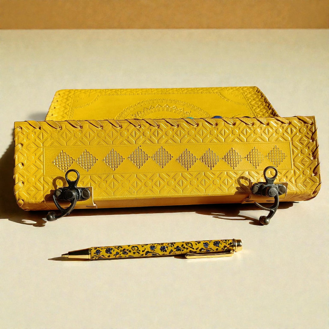 Yellow Chakra Leather Journal