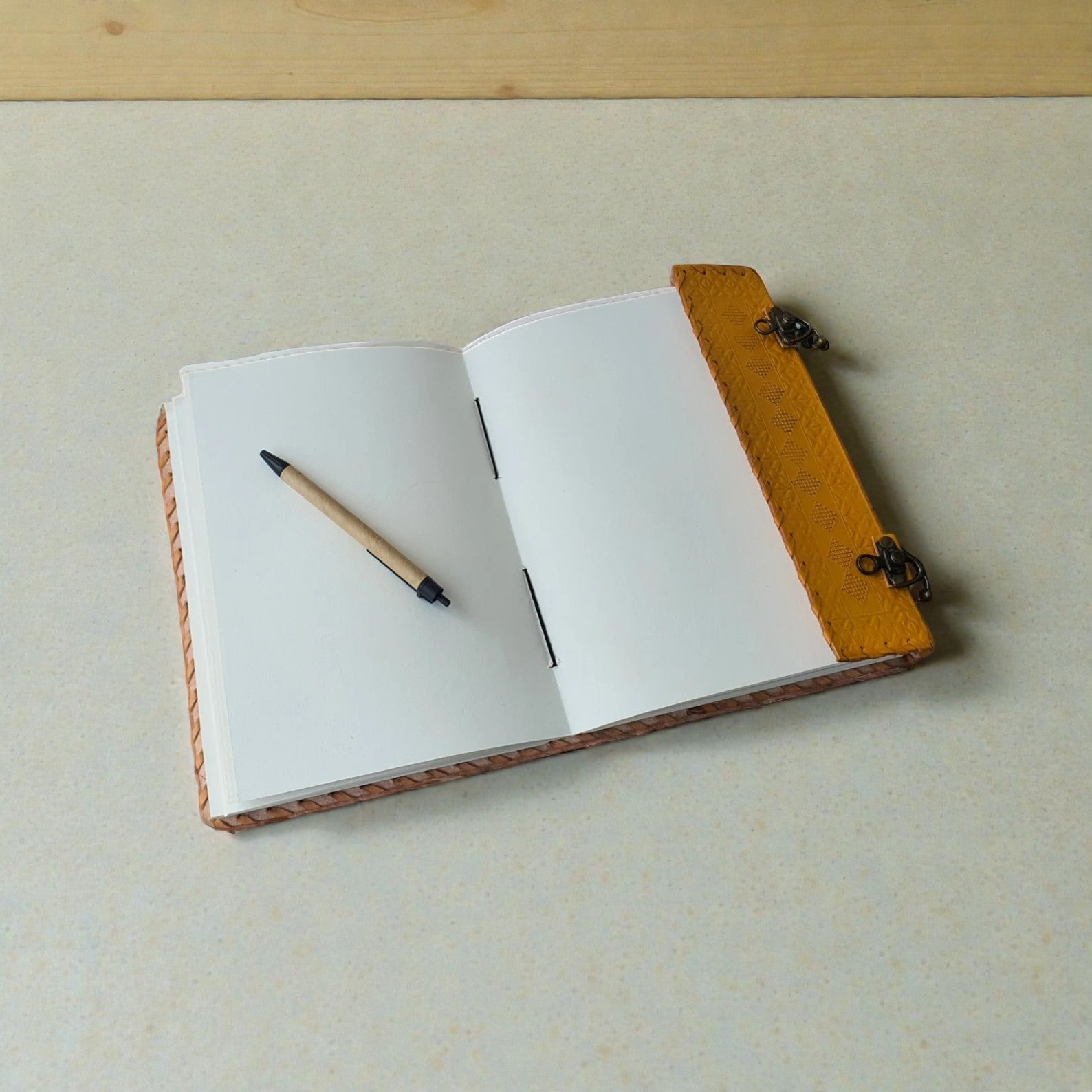 Yellow Chakra Leather Journal