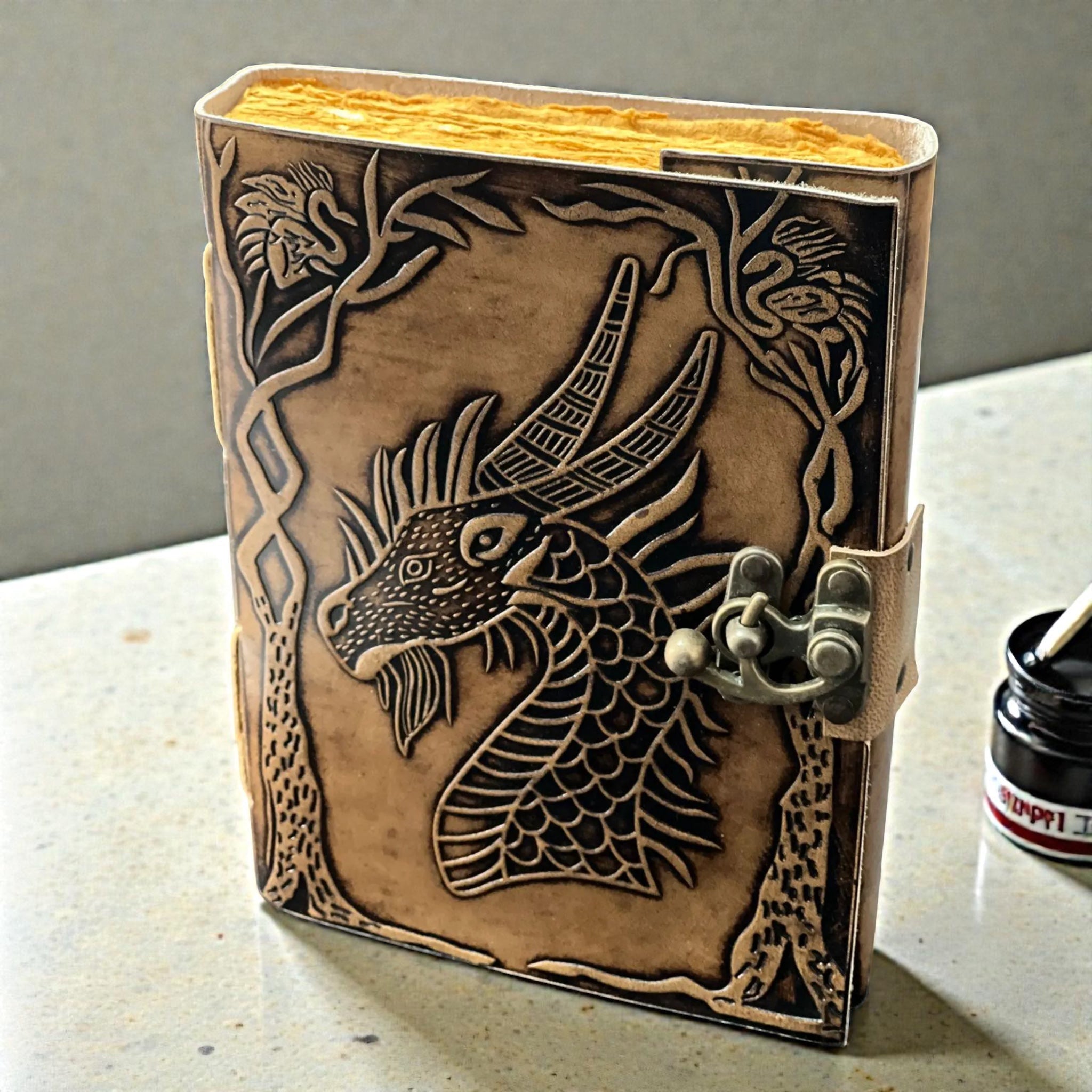 Dragon Leather Deckle Journal