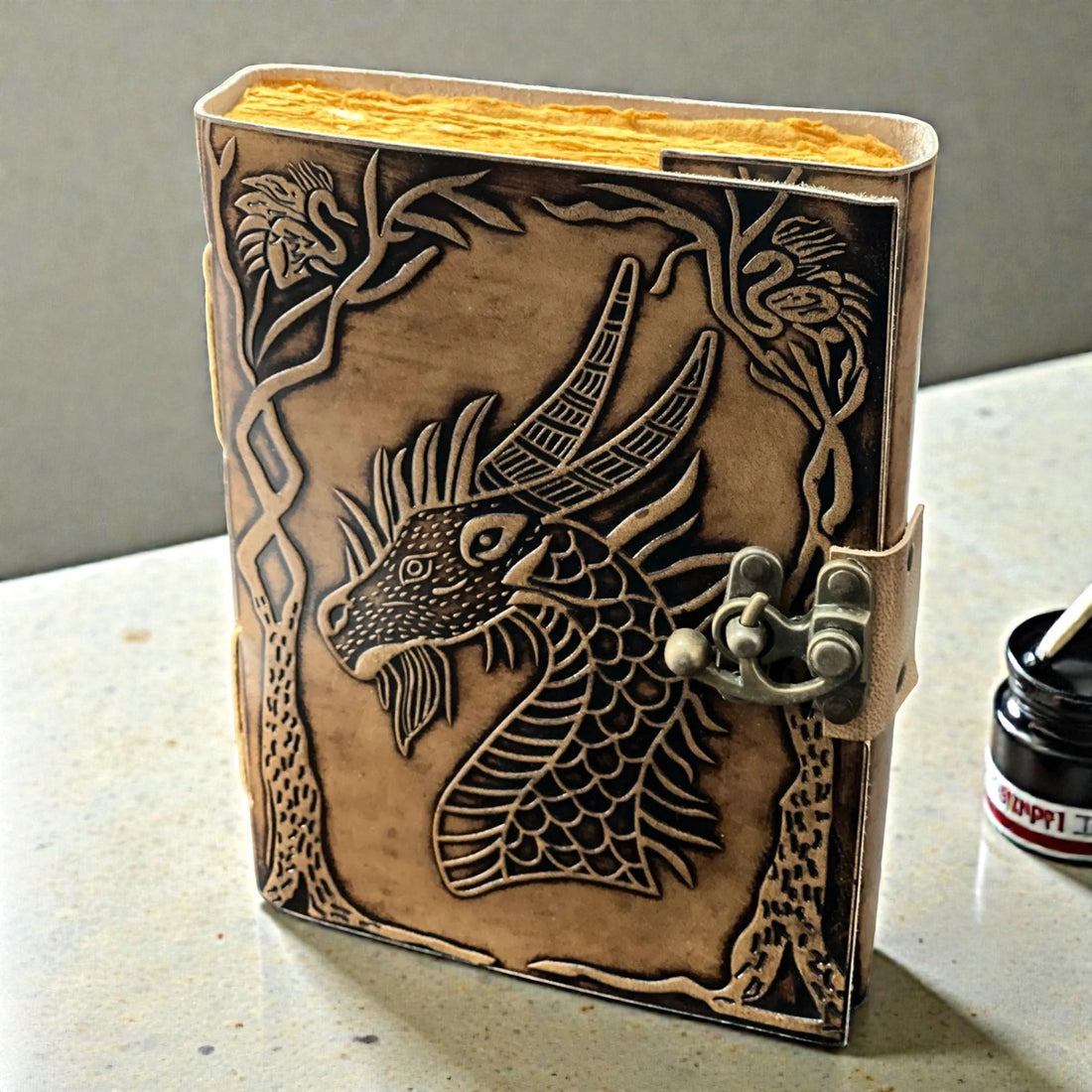 Dragon Leather Deckle Journal